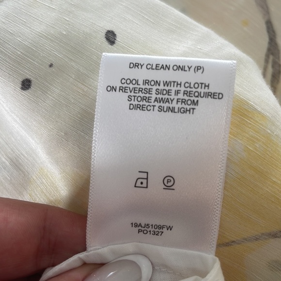 Aje Mimosa Floral Print Linen Blend Satin Dress Australian Size 10/ US 6-8 - Picture 10 of 11